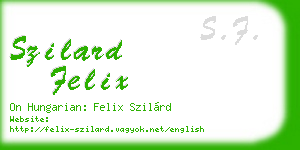 szilard felix business card